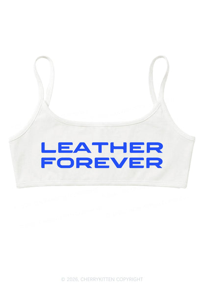 Leather Forever Y2K Super Crop Cami Cherrykitten