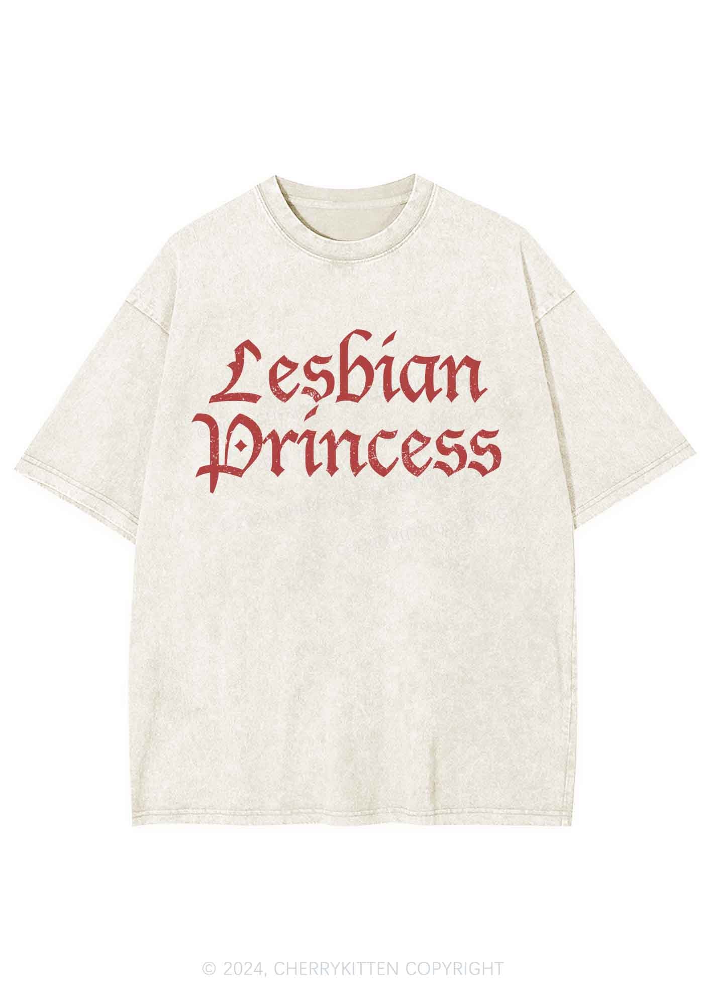Lesbian Princess Y2K Washed Tee Cherrykitten