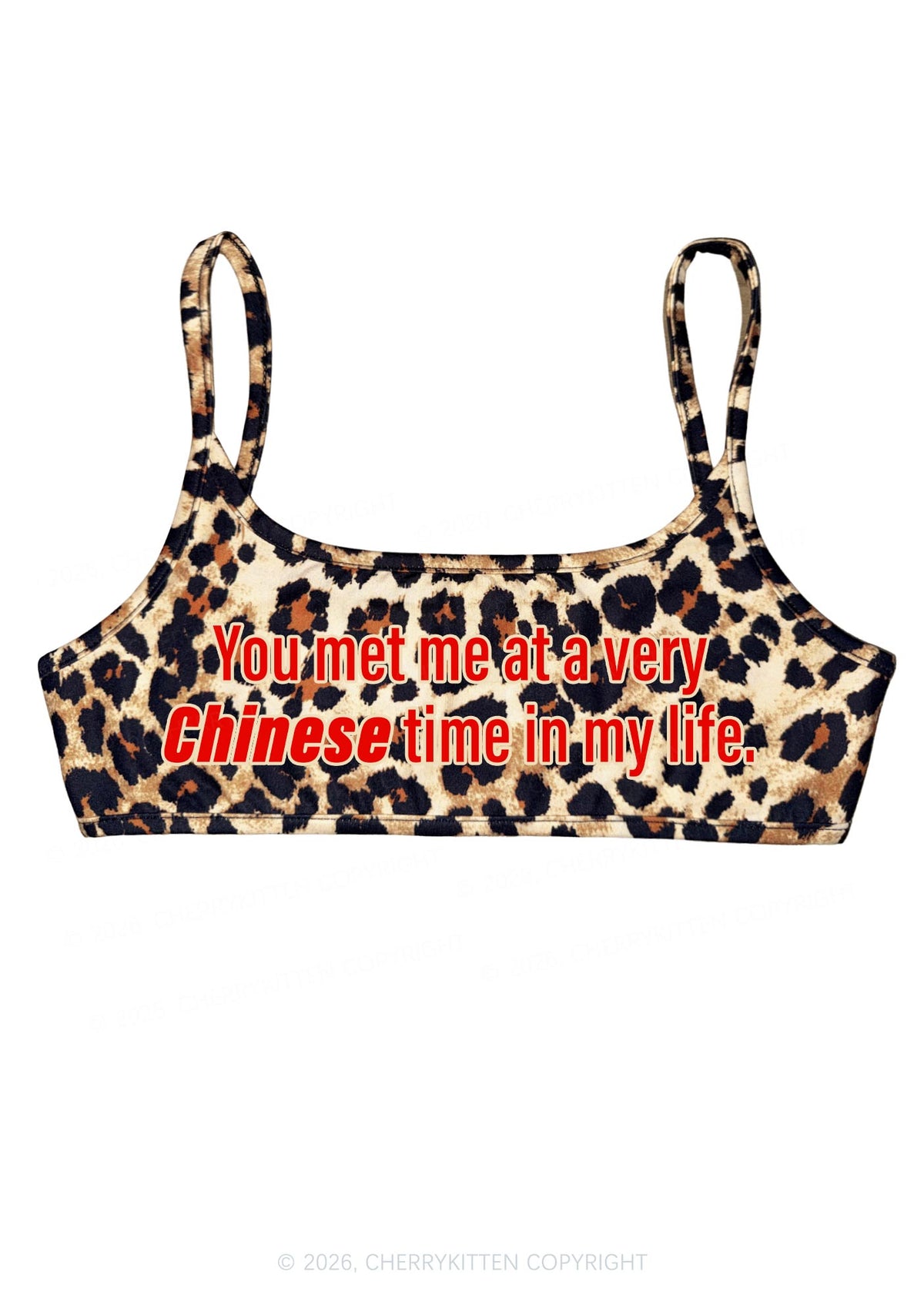 Met Me At Chinese Time In My Life Y2K Super Crop Cami Cherrykitten