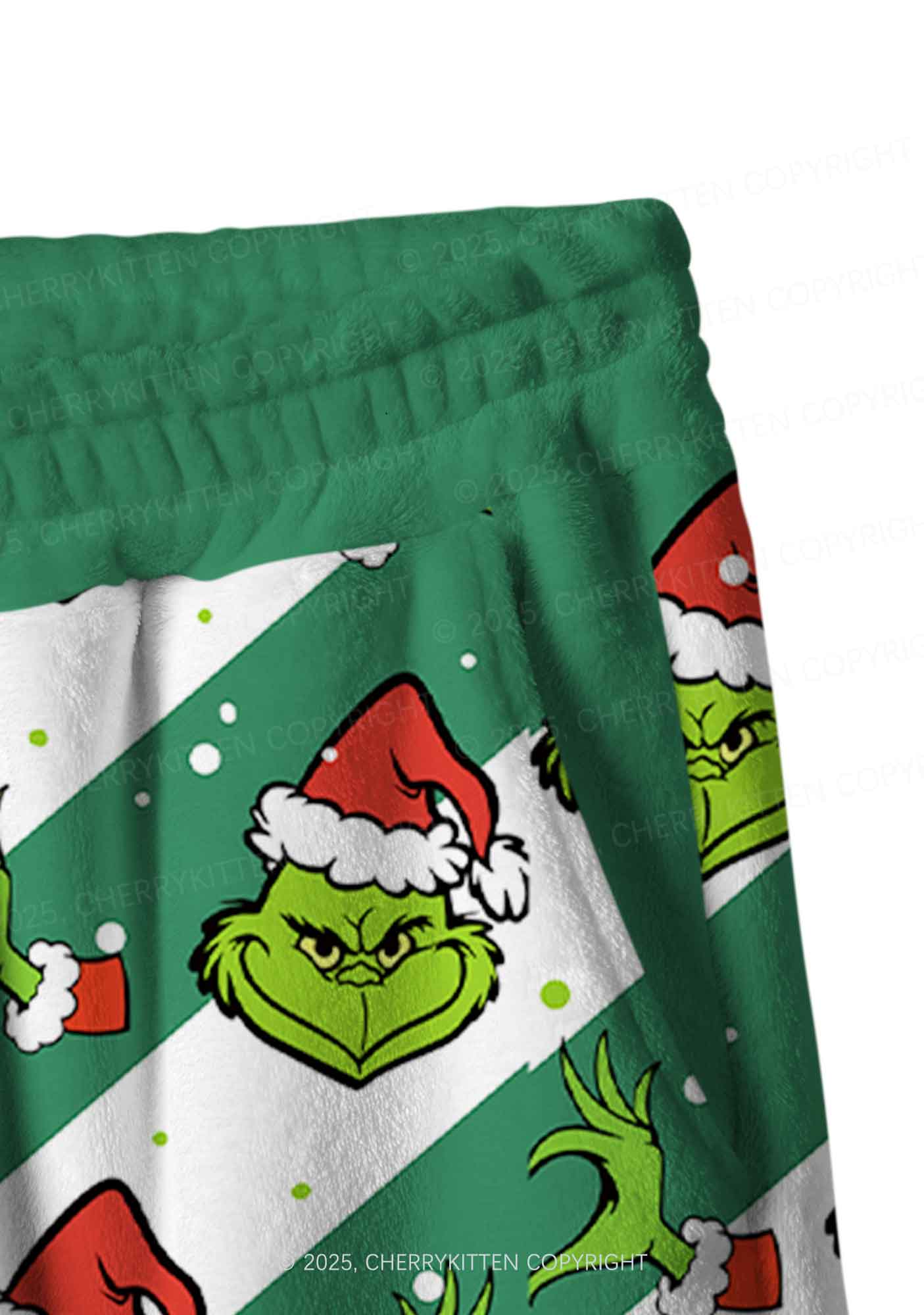 Christmas Hand Heart Y2K Fleece Long Sleeve Pajama Set Cherrykitten