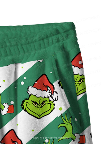 Christmas Hand Heart Y2K Fleece Long Sleeve Pajama Set Cherrykitten