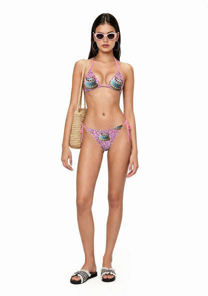 Cherry Cake Y2K Print Bikini Set Cherrykitten