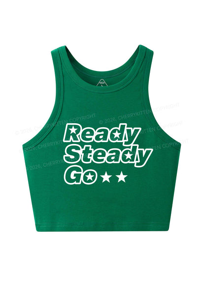 Ready Steady Go Y2K Crop Tank Top Cherrykitten