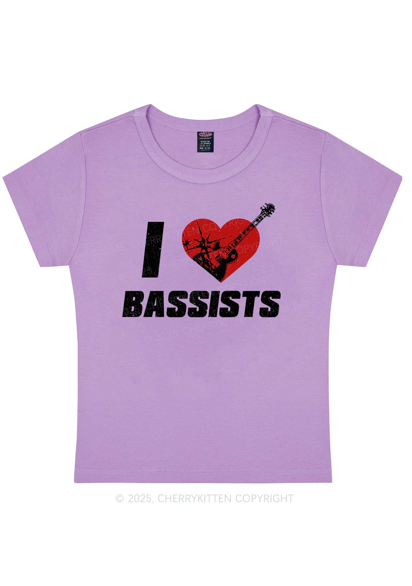 I Love Bassists Y2K Baby Tee Cherrykitten