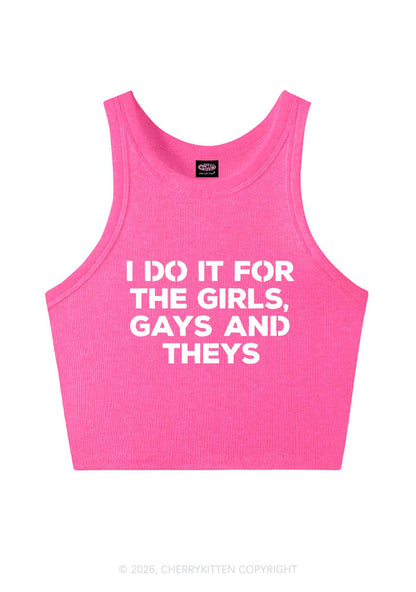 Girls Gays Theys Pride Y2K Crop Tank Top Cherrykitten