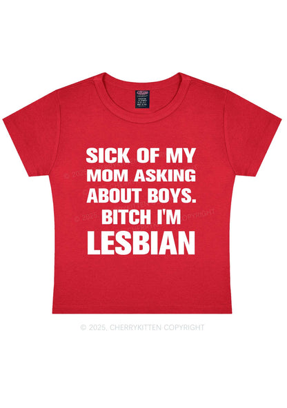 Bxxch Im Lesbian Pride Y2K Baby Tee Cherrykitten