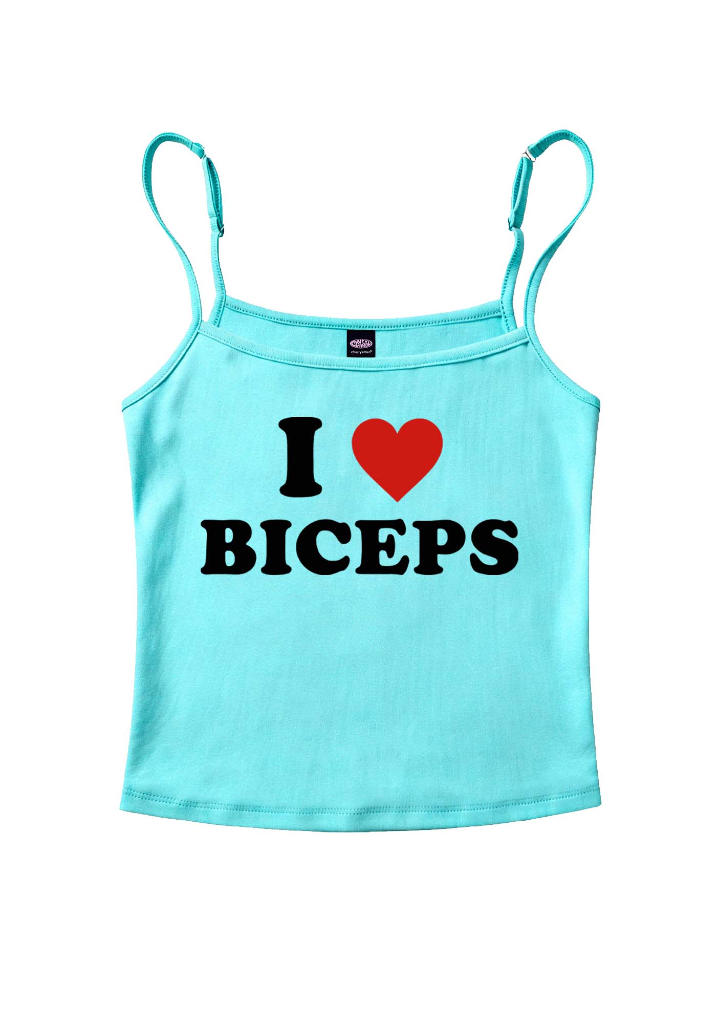 I Love Biceps Y2K Spaghetti Strap Cami Cherrykitten