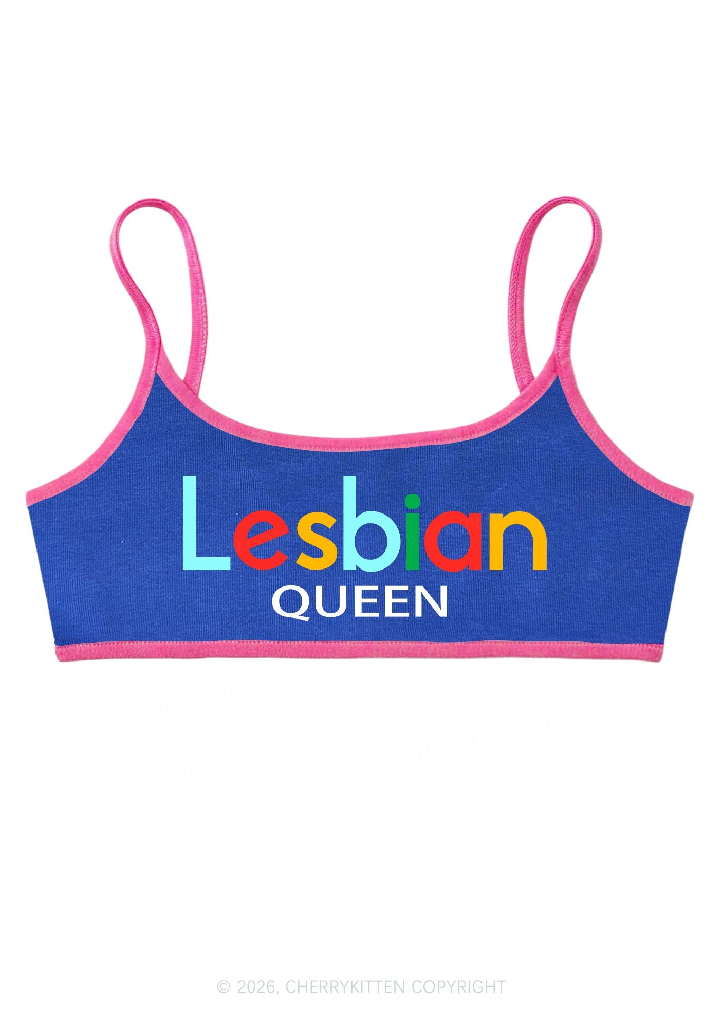 Lesbian Queen Pride Y2K Super Crop Cami Cherrykitten
