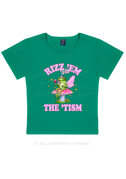 Fairy Frog Rizz Tism Y2K Baby Tee Cherrykitten