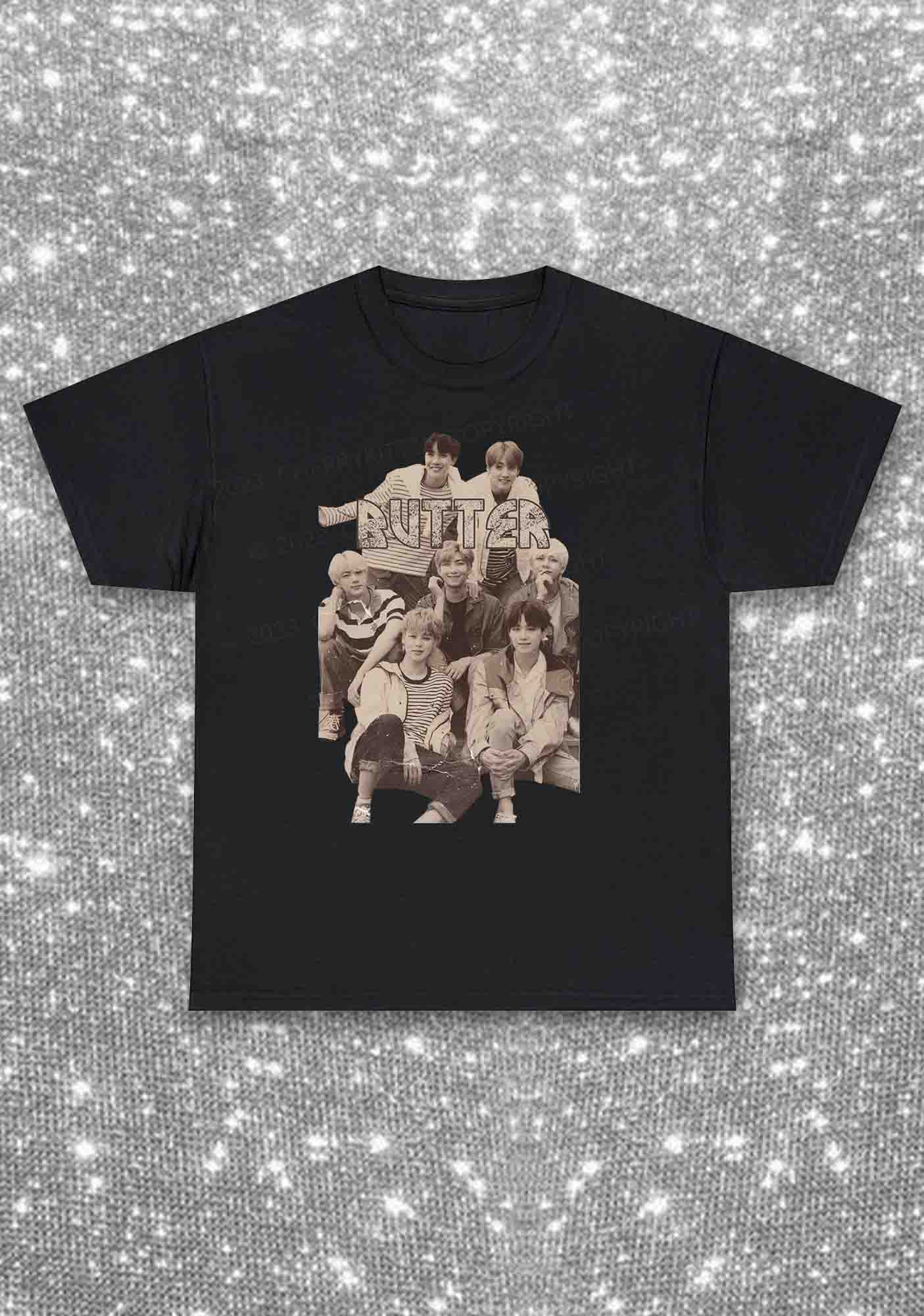 Vintage Butter Bangtan Kpop Y2K Chunky Shirt Cherrykitten