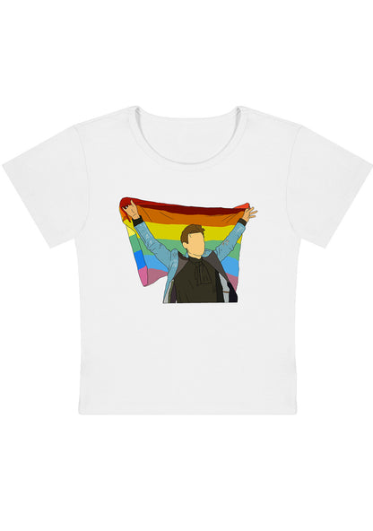 Curvy HS Pride Flag Baby Tee