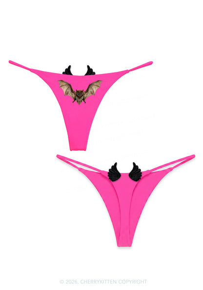 Flying Bat Y2K Goth Angel Wings Bikini String Thong Cherrykitten
