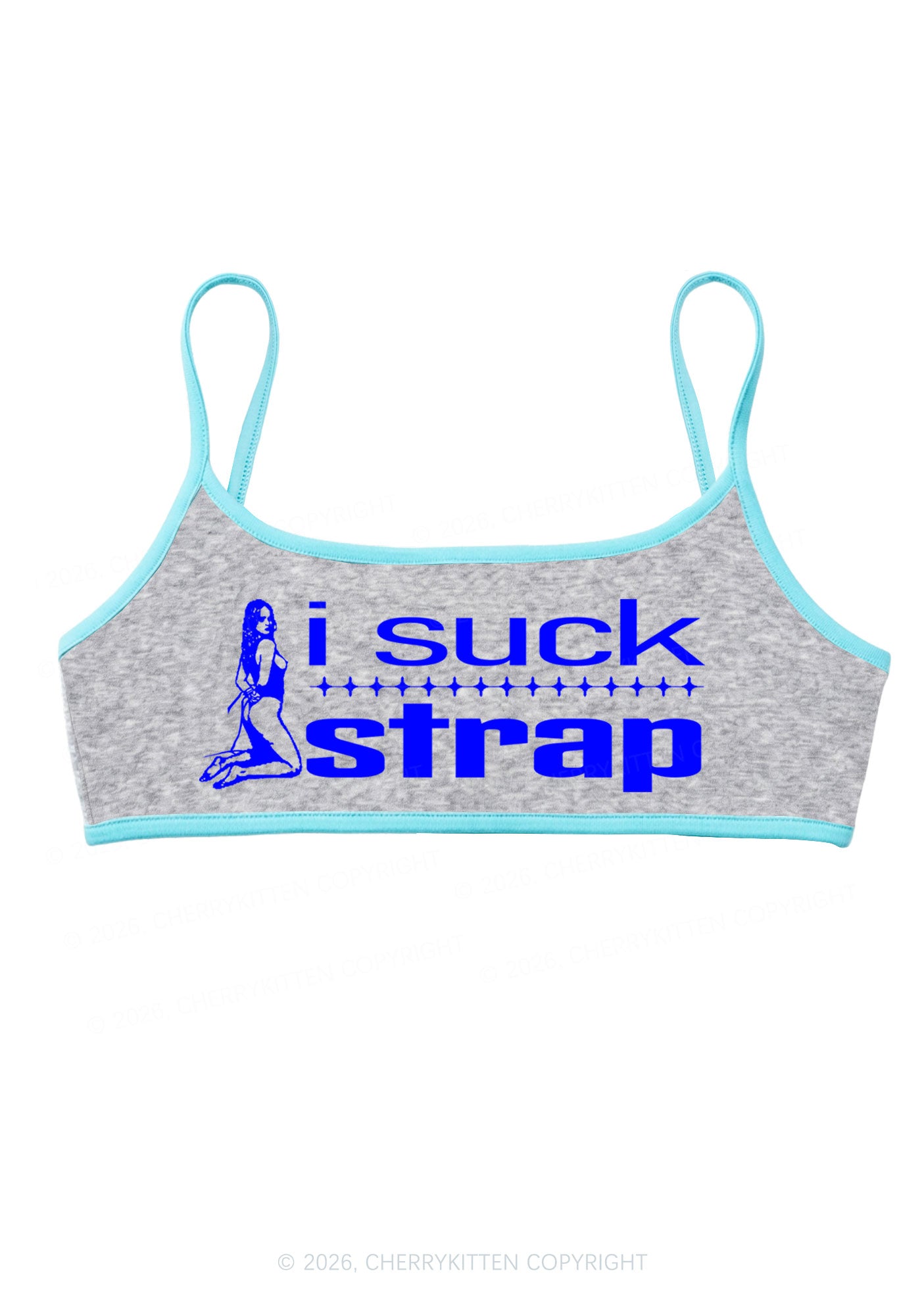 I Suck Strap Y2K Super Crop Cami Cherrykitten