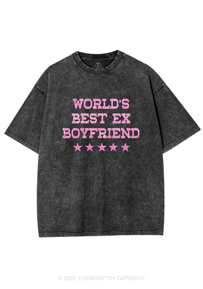 Glitter Best Ex Boyfriend Y2K Shirts Washed Tee Cherrykitten