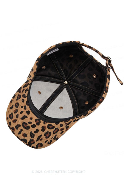 Corduroy Leopard Y2K Baseball Cap Cherrykitten