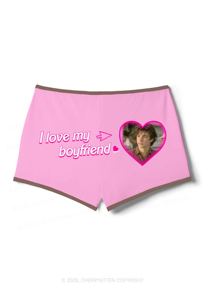 Custom I Love My GF BF Valentine's Day Y2K Booty Shorts Cherrykitten