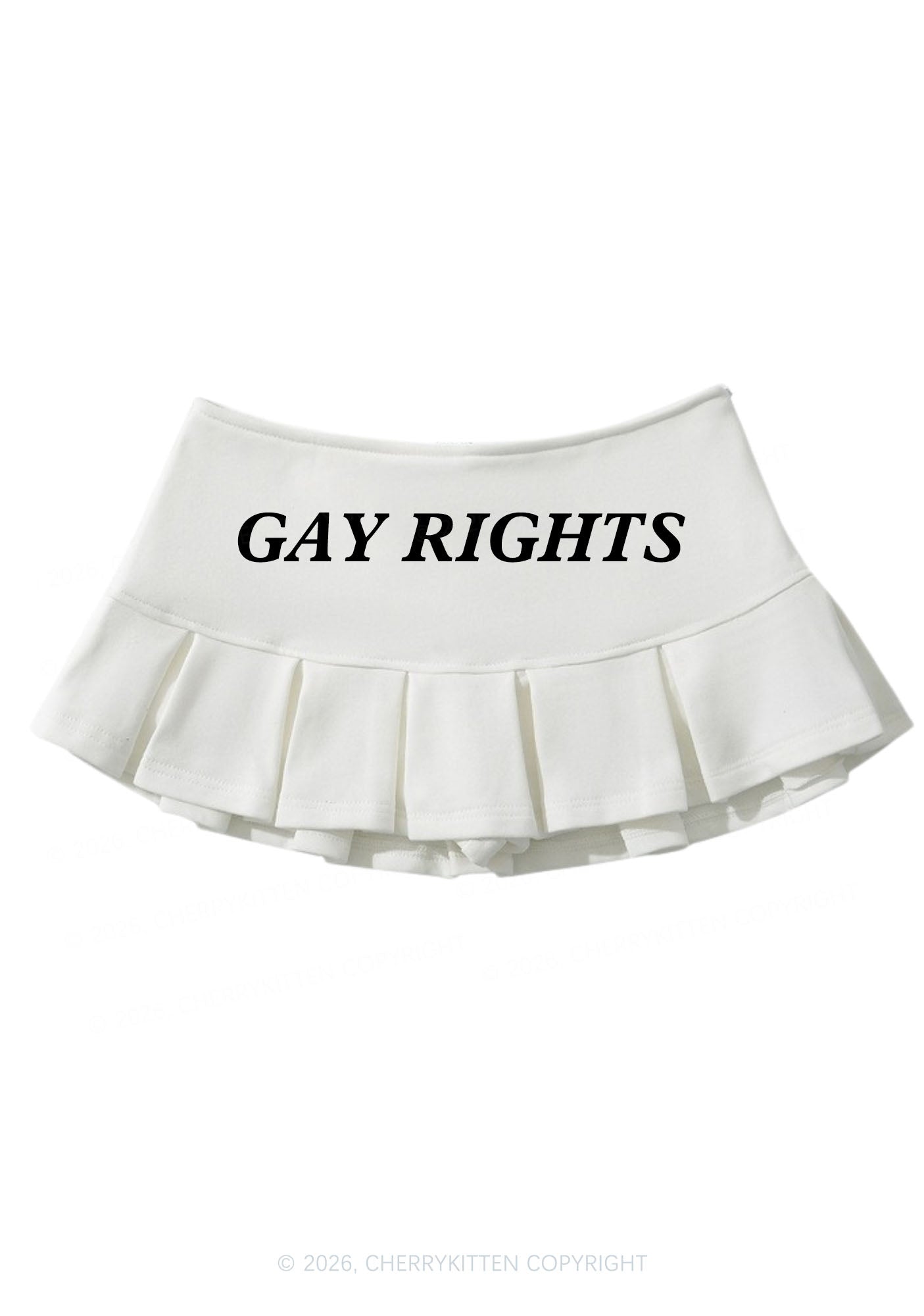 Gay Rights Pride Y2K Mini Pleated Skirts Cherrykitten