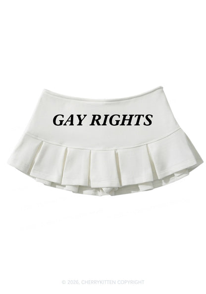 Gay Rights Pride Y2K Mini Pleated Skirts Cherrykitten