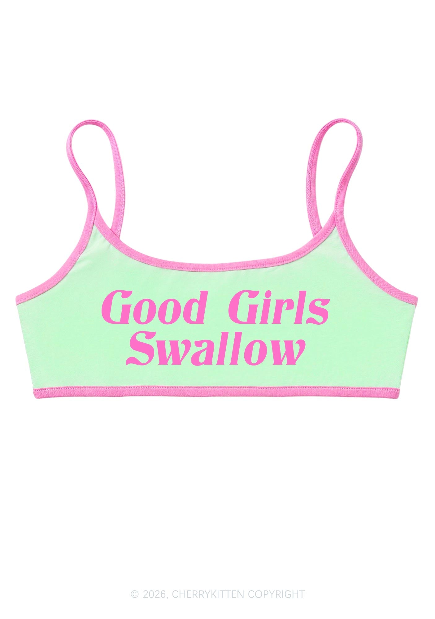 Good Girls Swallow Y2K Super Crop Cami Cherrykitten
