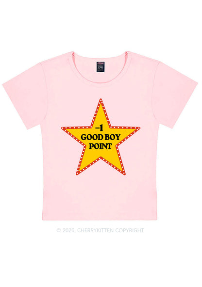 Minus One Good Boy Point Y2K Baby Tee Cherrykitten