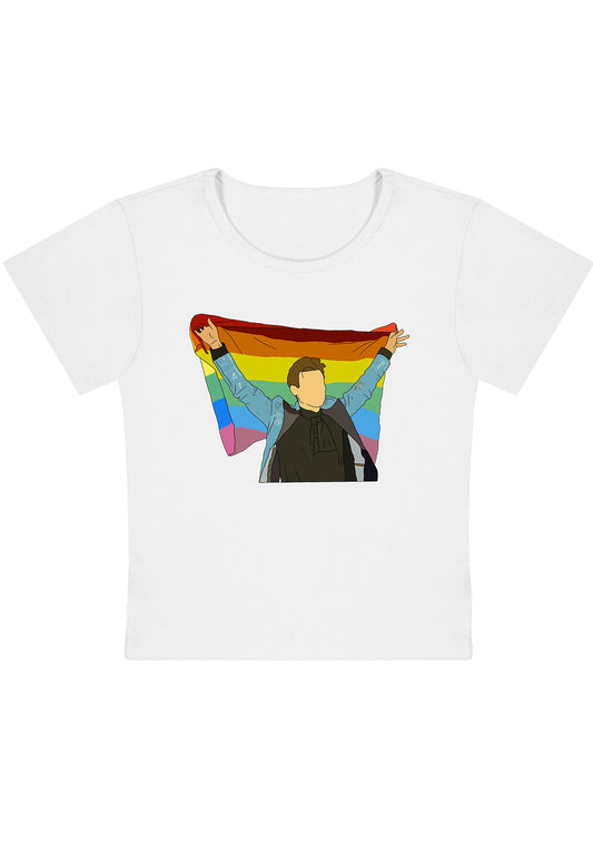 HS Pride Flag Y2K Baby Tee