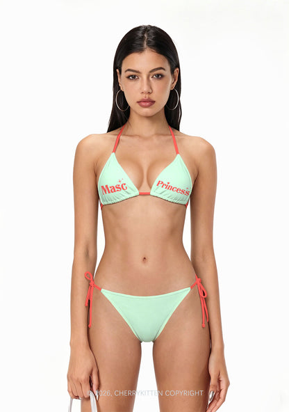 Masc Princess Pride Y2K Print Bikini Set Cherrykitten