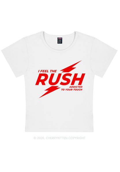 I Feel The Rush Y2K Baby Tee Cherrykitten