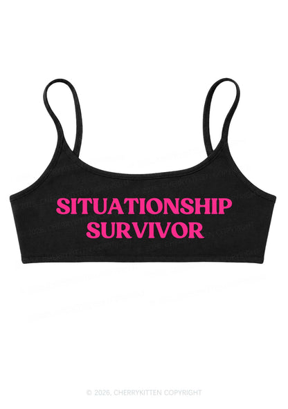Situationship Survivor Y2K Super Crop Cami Cherrykitten
