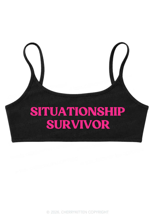 Situationship Survivor Y2K Super Crop Cami Cherrykitten