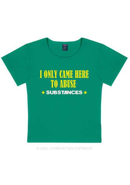 Abuse Substances Y2K Baby Tee Cherrykitten