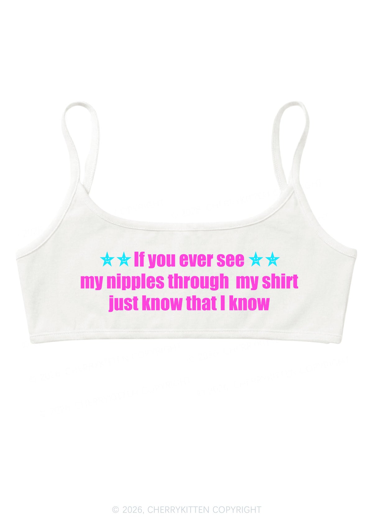If You Ever See My Shirt Y2K Super Crop Cami Cherrykitten
