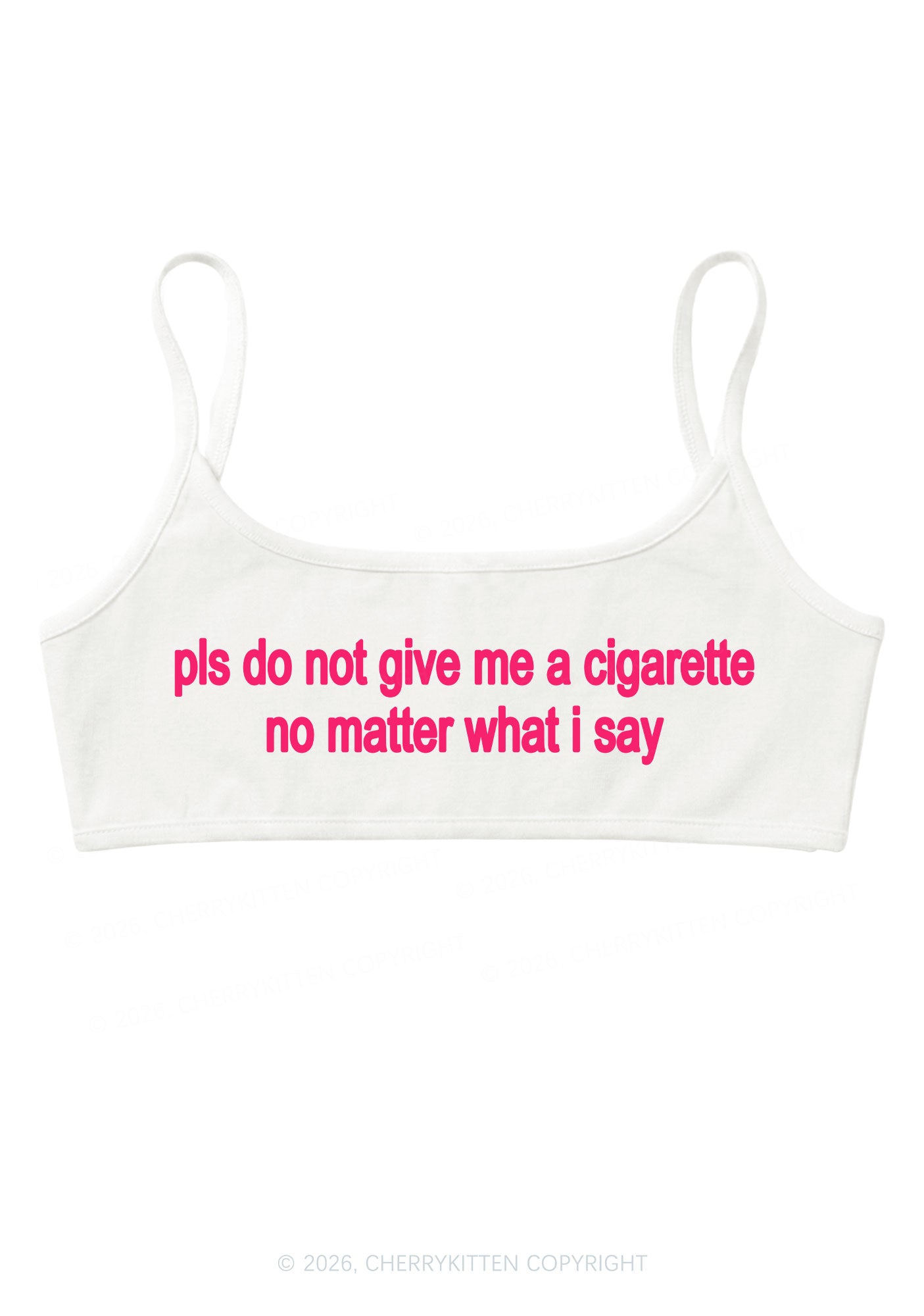 Dont Give Me Cigarette Y2K Super Crop Cami Cherrykitten