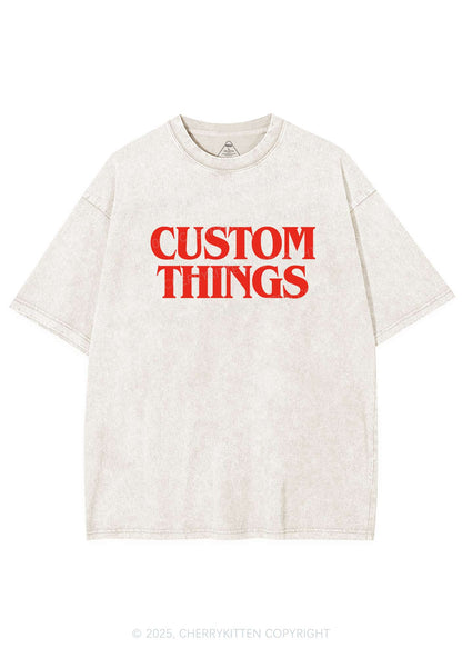 Custom Things Y2K Shirts Washed Tee Cherrykitten