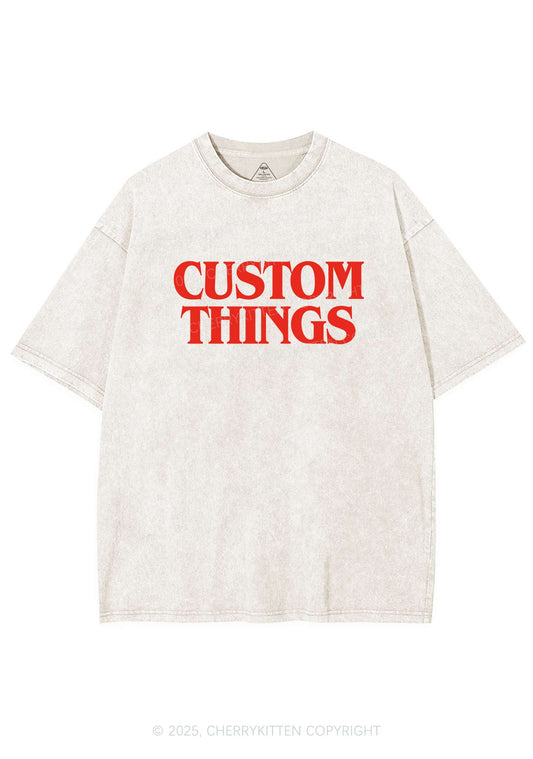 Custom Things Y2K Shirts Washed Tee Cherrykitten
