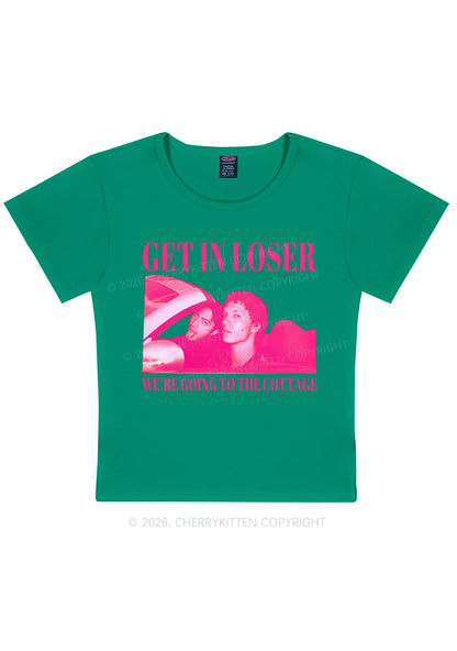 Get In Loser HR Y2K Baby Tee Cherrykitten