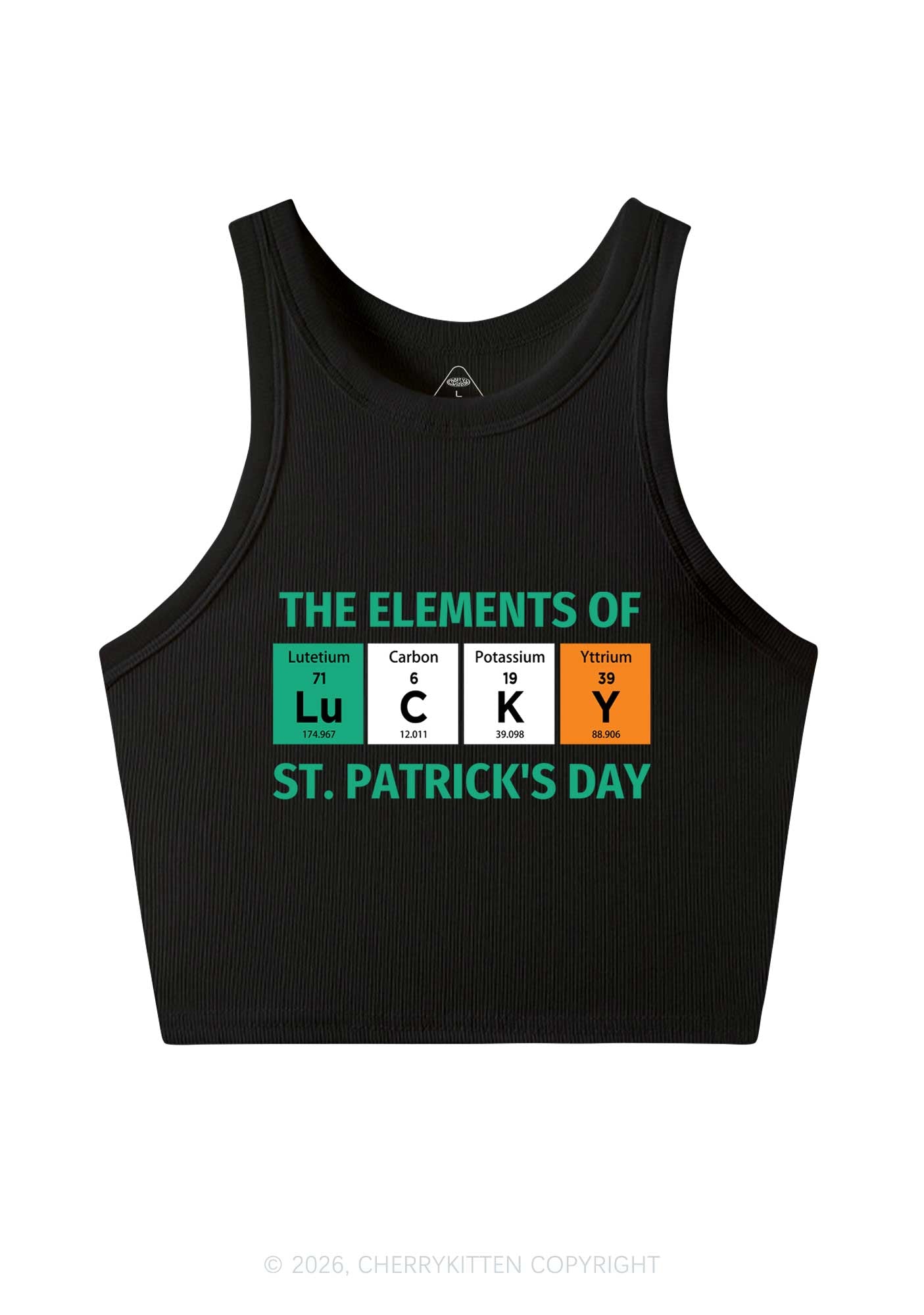 Elements Of Lucky St Patricks Y2K Crop Tank Top Cherrykitten