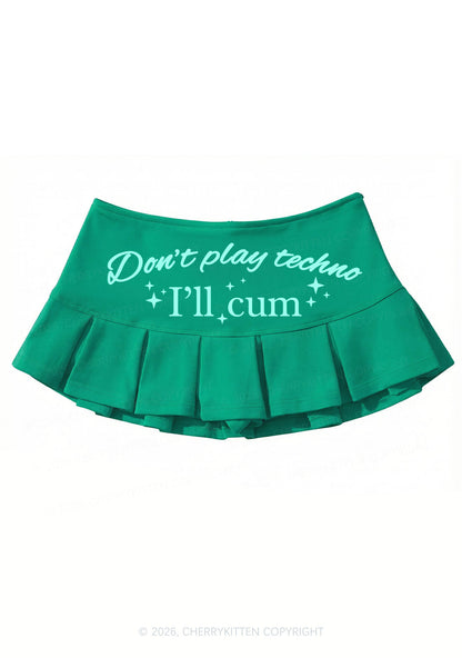 Dont Play Techno Y2K Mini Pleated Skirts Cherrykitten