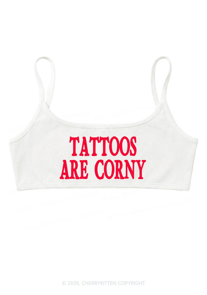 Tattoos Are Corny Y2K Super Crop Cami Cherrykitten