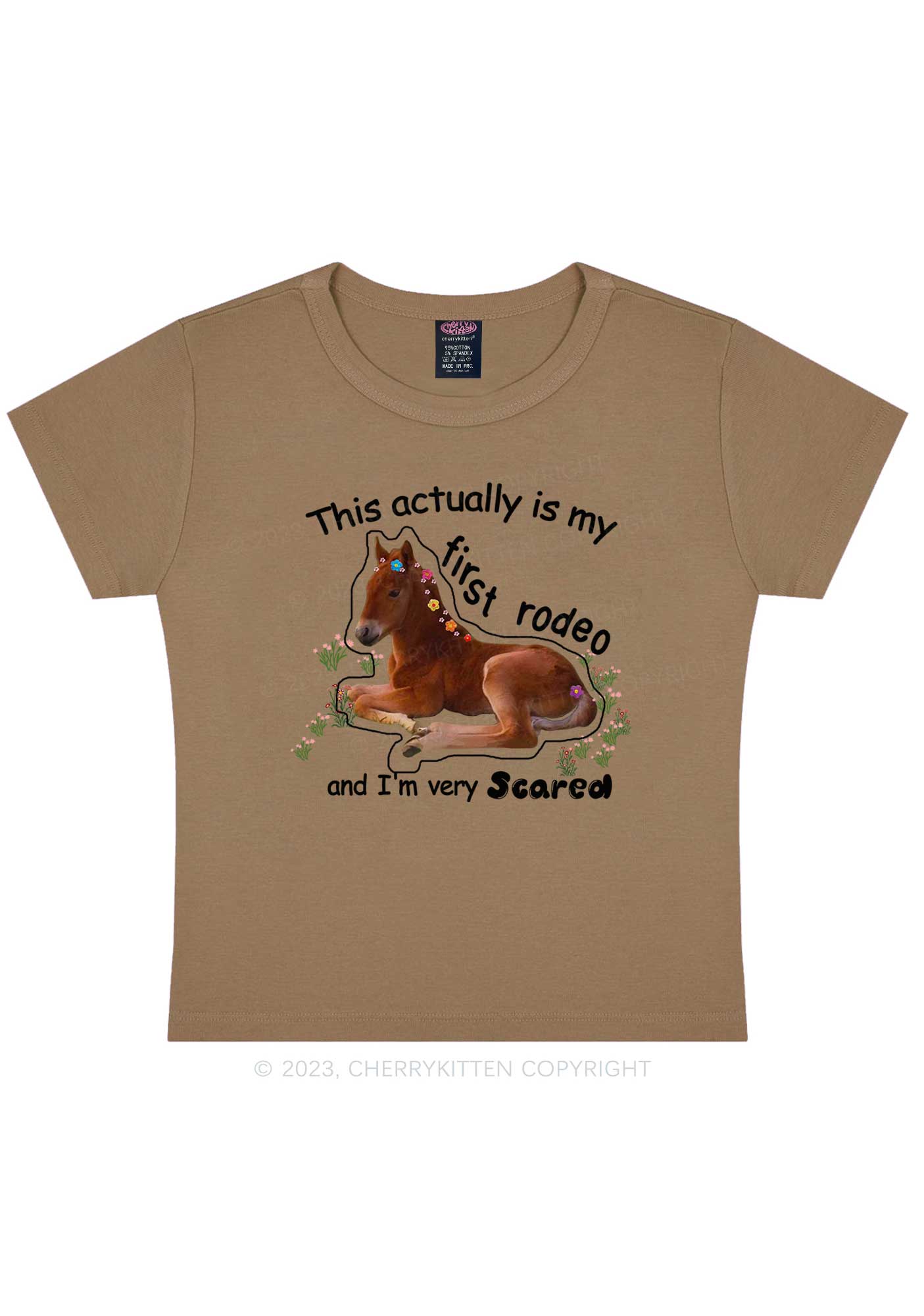My First Rodeo Y2K Baby Tee Cherrykitten