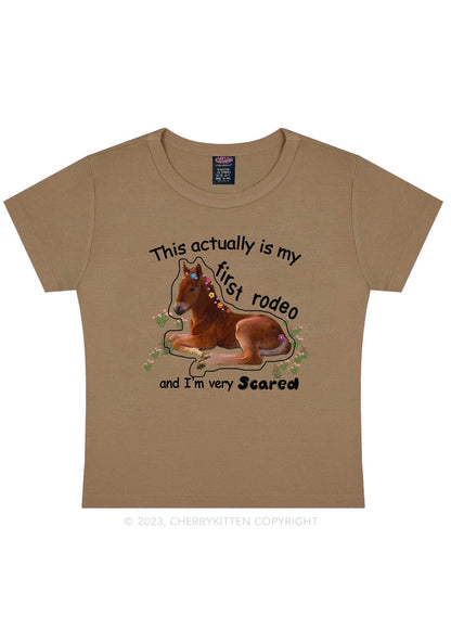 My First Rodeo Y2K Baby Tee Cherrykitten