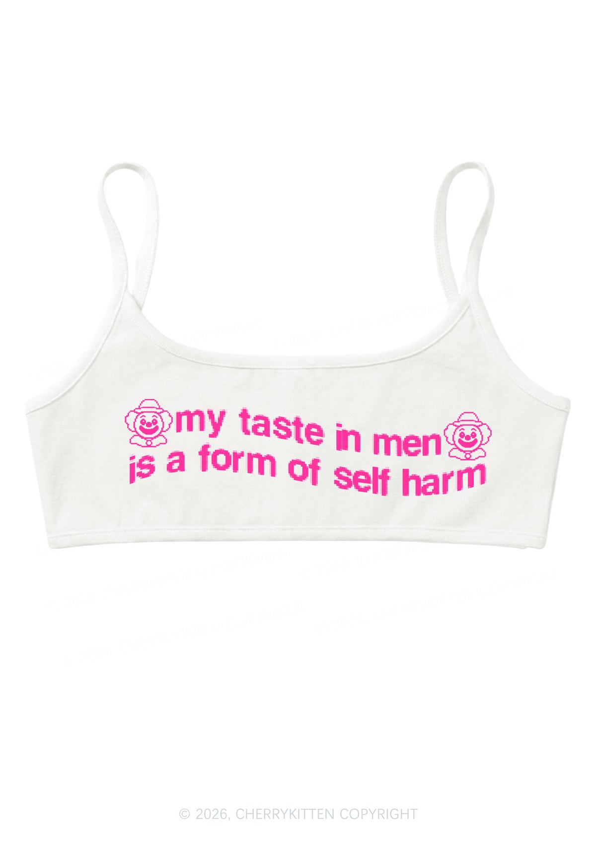 My Taste In Men Y2K Super Crop Cami Cherrykitten