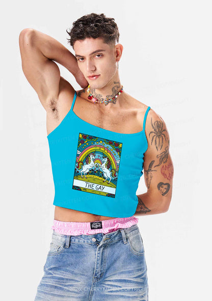 The Gay Unicorn Pride Y2K Spaghetti Strap Cami Cherrykitten
