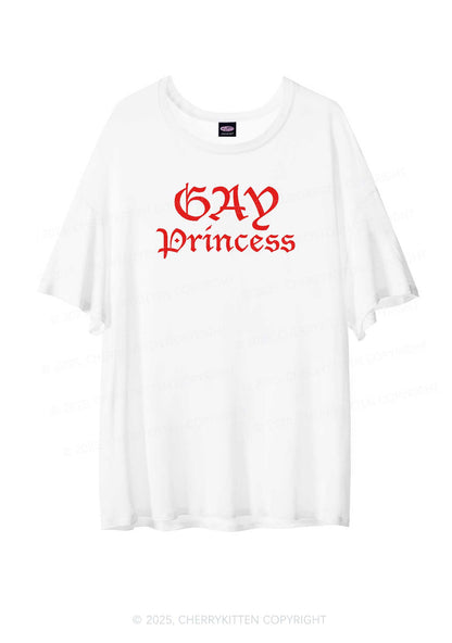 Gay Princess Pride Y2K Sheer Boyfriend Tee Cherrykitten
