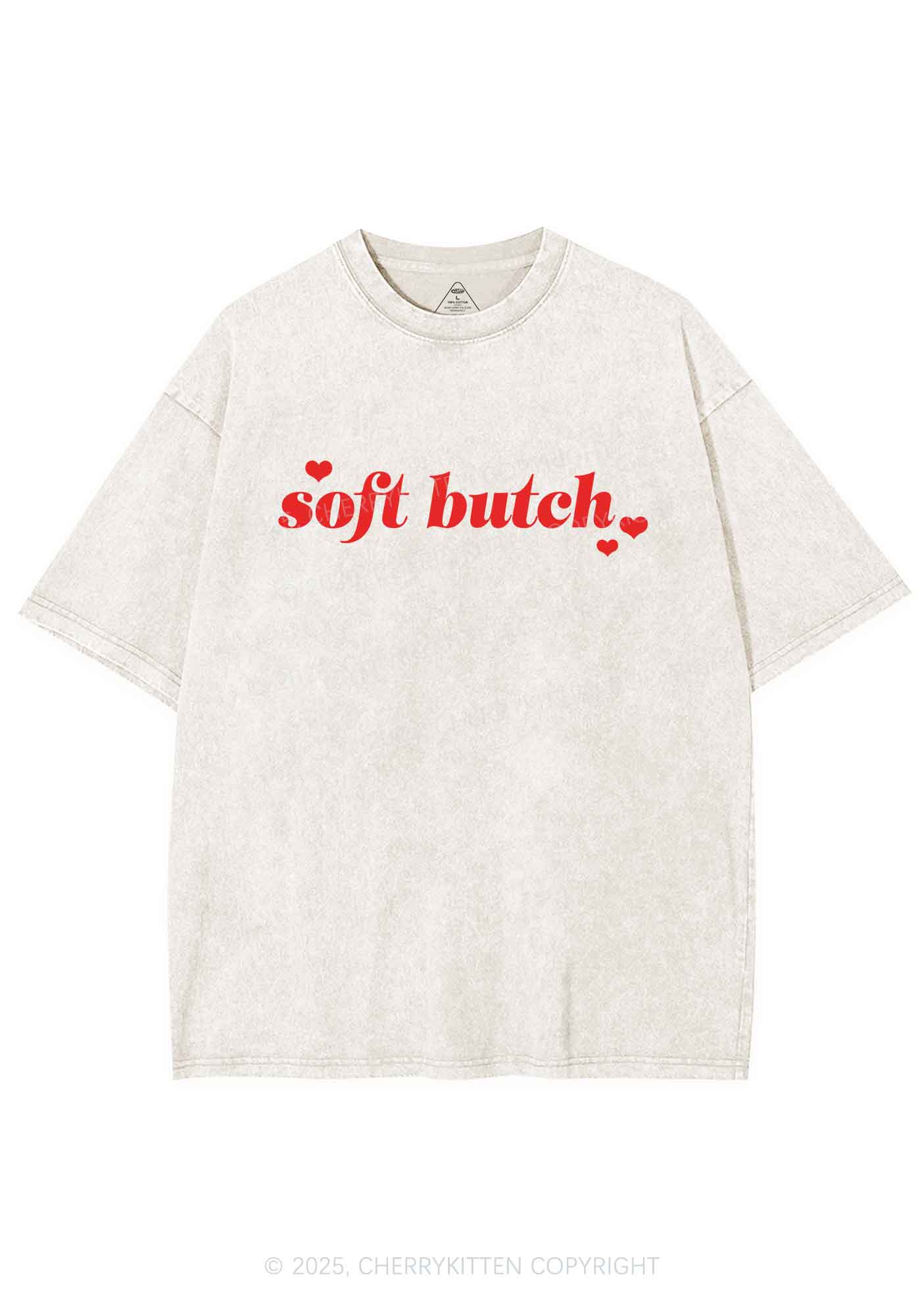 Soft Butch Y2K Shirts Washed Tee Cherrykitten