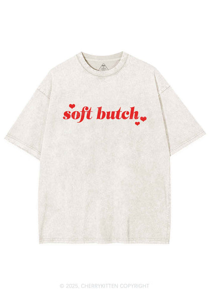 Soft Butch Y2K Shirts Washed Tee Cherrykitten