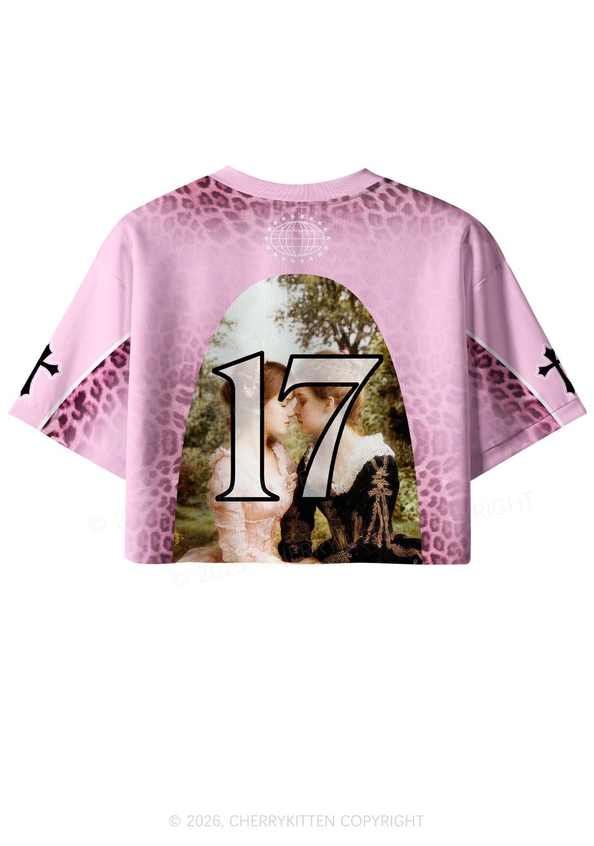 Sapphic Kiss More Girls Pride Y2K Crop Sport Jersey Shirts Cherrykitten