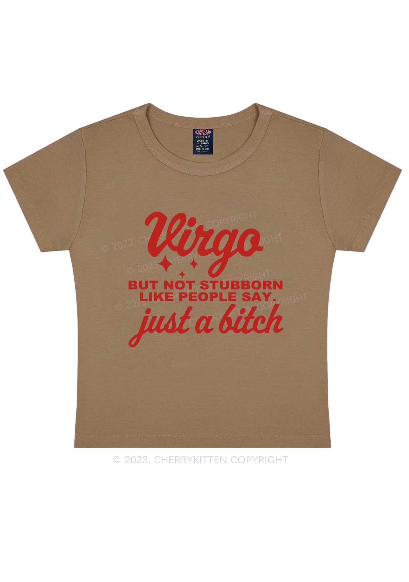 Virgo Just A Bixxh Y2K Baby Tee Cherrykitten