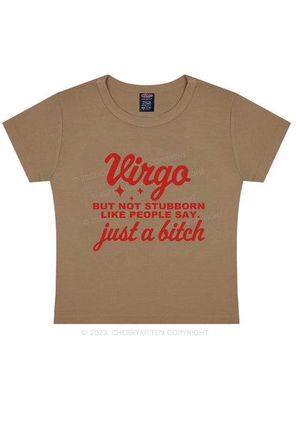 Virgo Just A Bixxh Y2K Baby Tee Cherrykitten