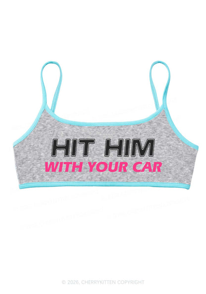 Hit Him With Your Car Y2K Super Crop Cami Cherrykitten