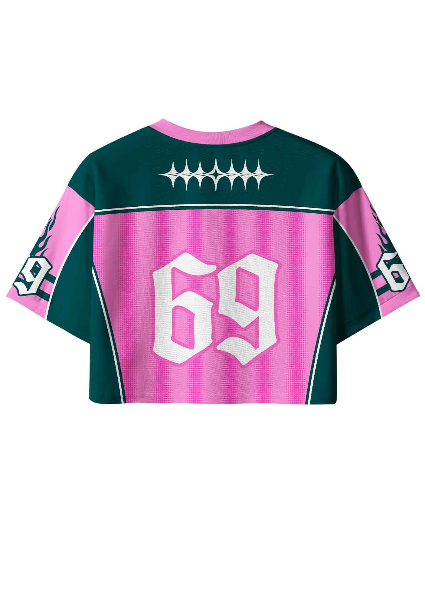 Pink Green Gay Thoughts Pride Y2K Crop Sport Jersey Shirts Cherrykitten